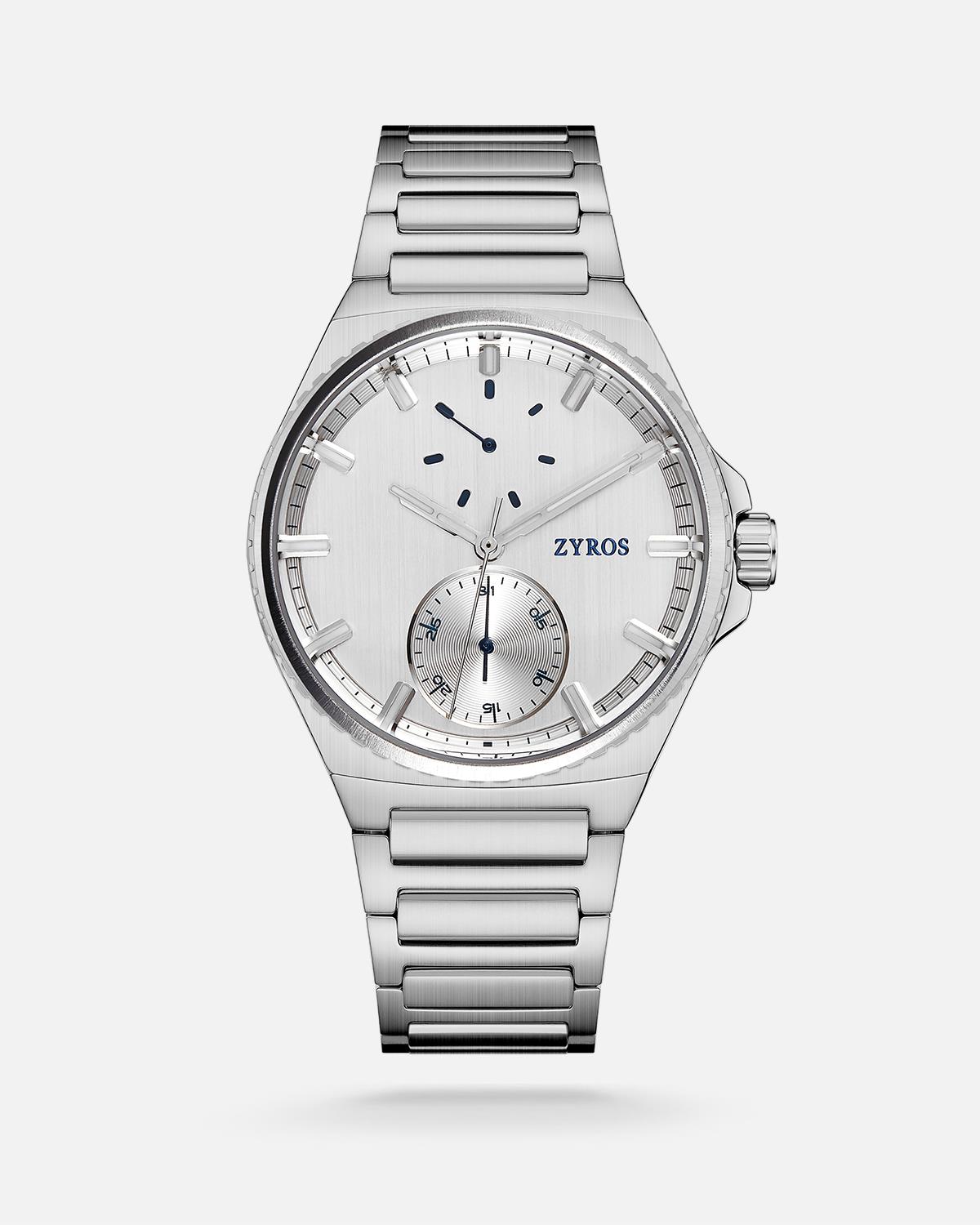 ZYROS Silver Çelik Kordon Exclusive Erkek Saati