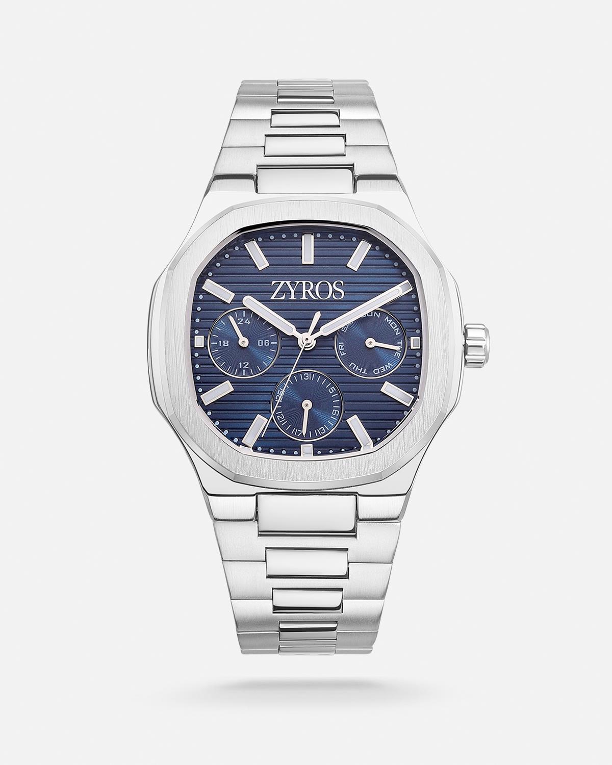 ZYROS Silver Çelik Kordon Exclusive Erkek Saati 