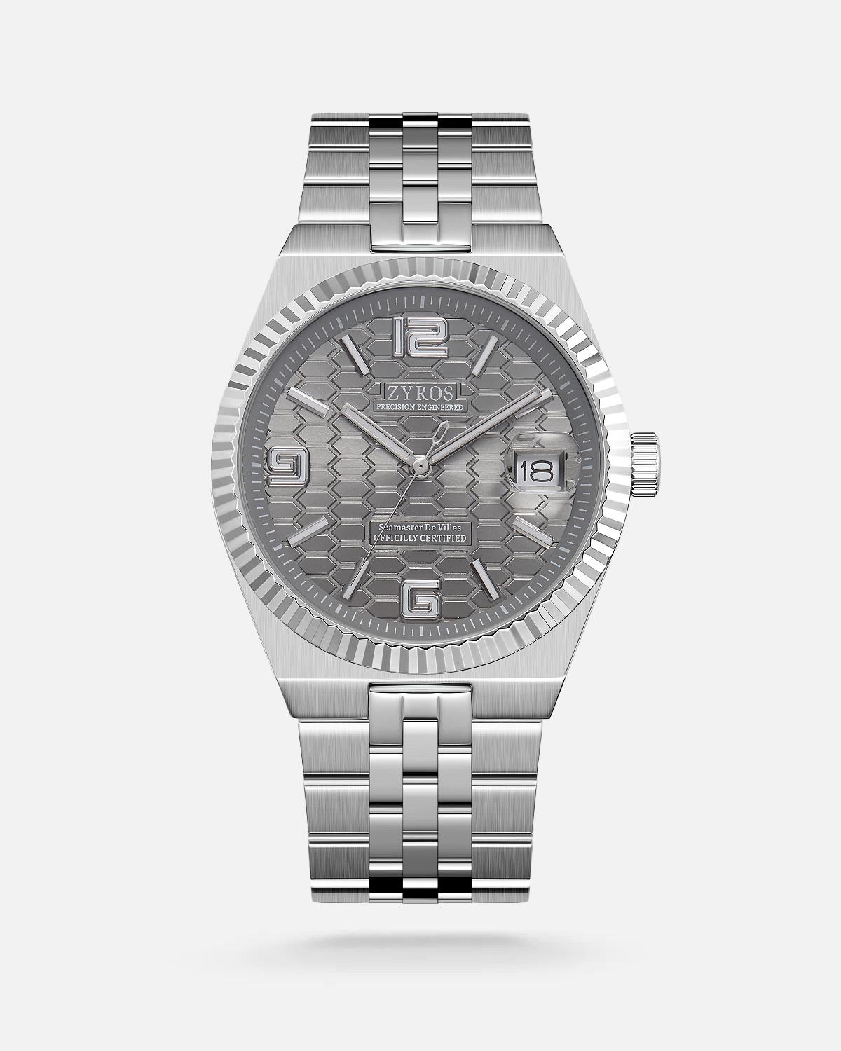 ZYROS Silver Çelik Kordon Exclusive Erkek Saati