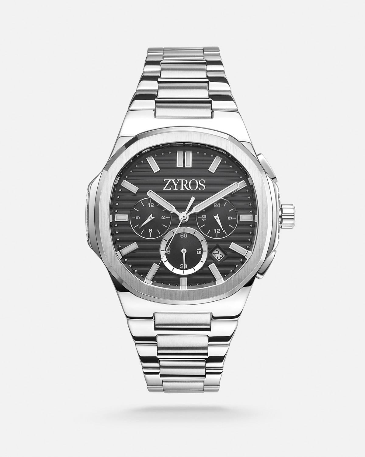 ZYROS Silver Çelik Kordon Exclusive Erkek Saati 