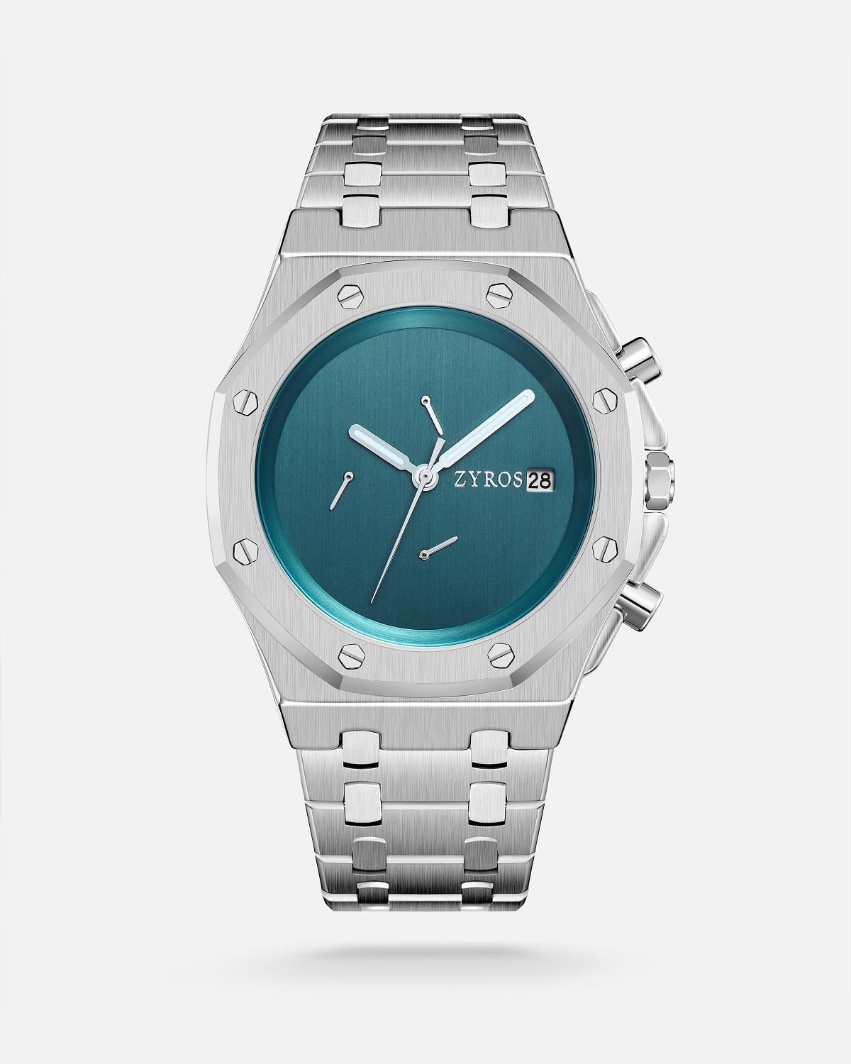 ZYROS Silver Çelik Kordon Exclusive Erkek Saati 