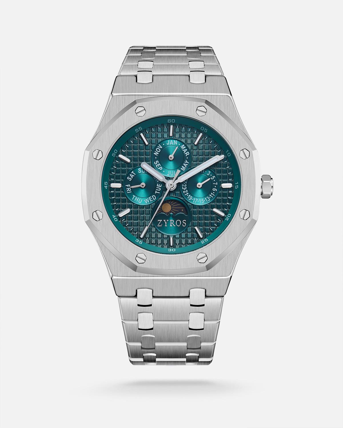 ZYROS Silver Çelik Kordon Exclusive Erkek Saati 