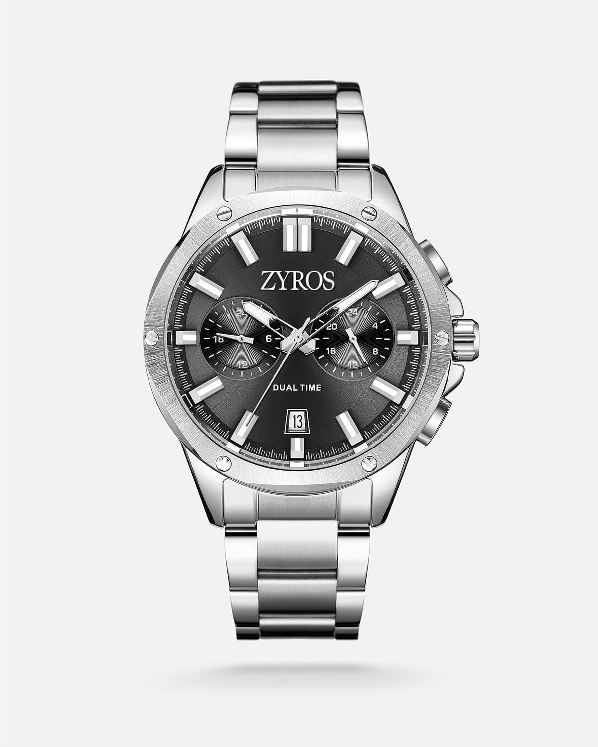 ZYROS Silver Çelik Kordon Exclusive Erkek Saati 