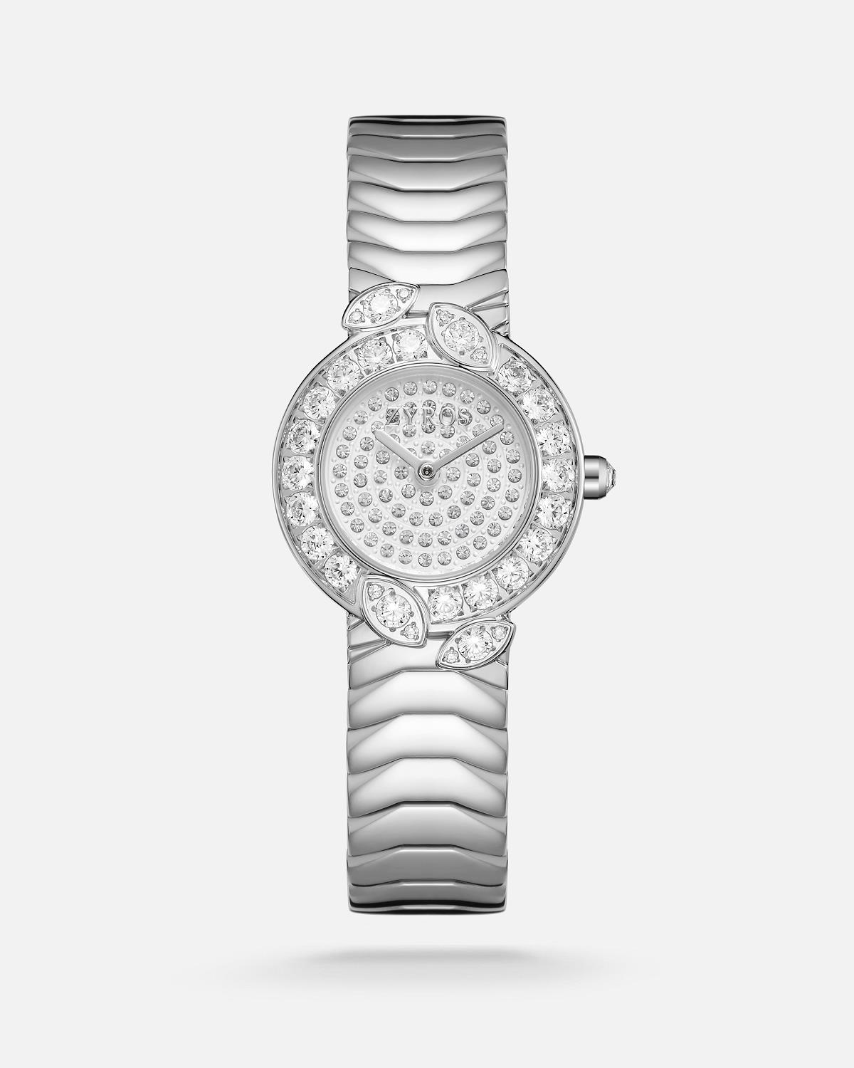 ZYROS Silver Çelik Kordon Kadın Saati 