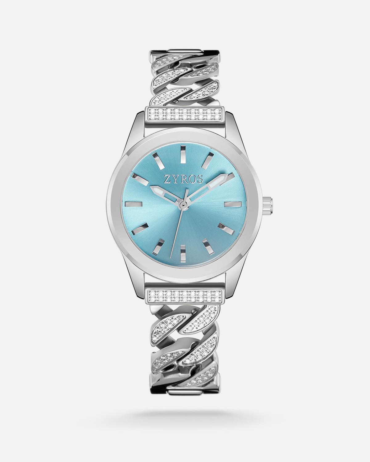ZYROS Silver Çelik Kordon Kadın Saati 