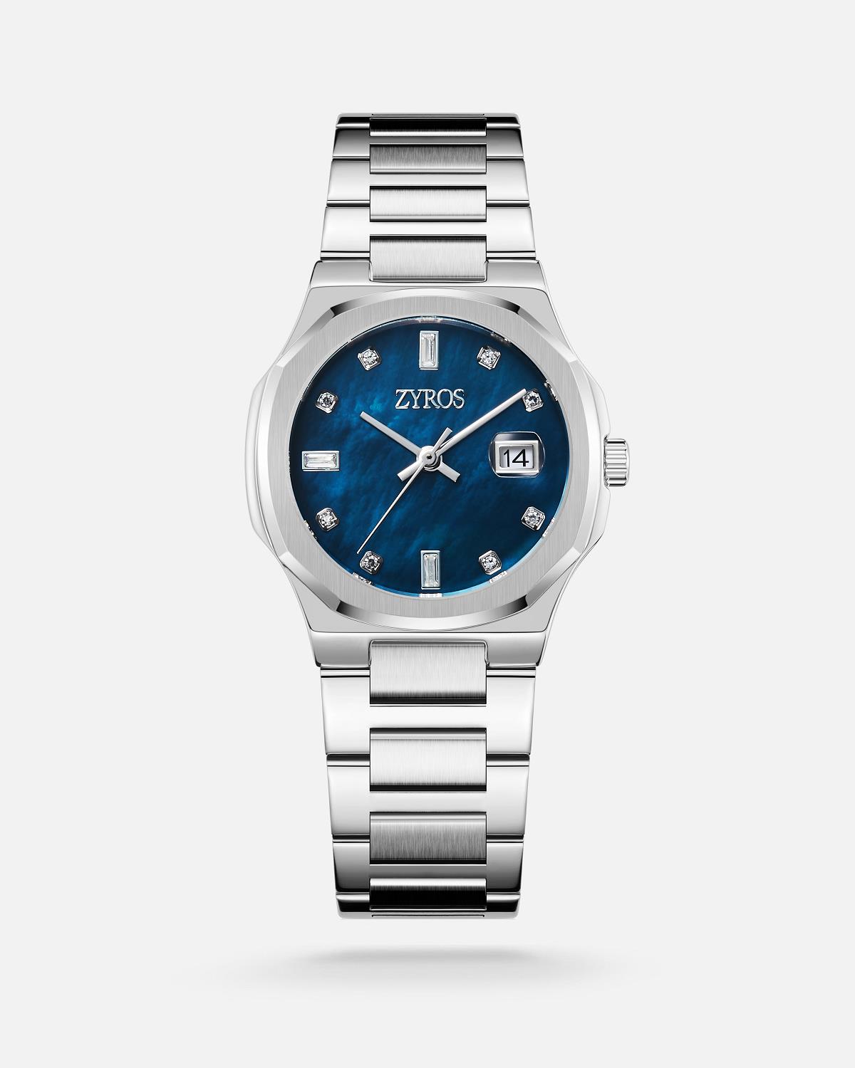 ZYROS Silver Çelik Kordon Kadın Saati 