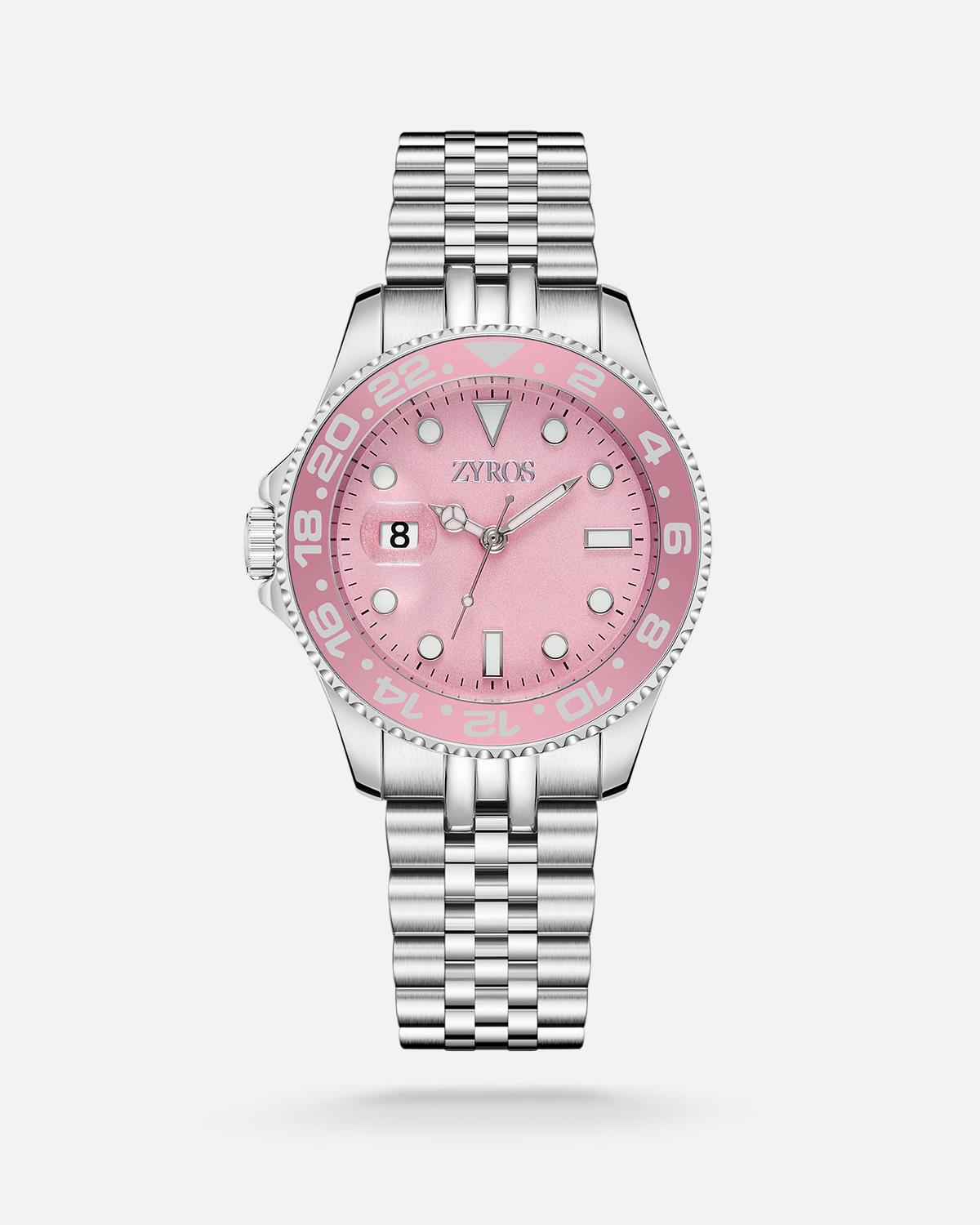 ZYROS Silver Çelik Kordon Kadın Saati 