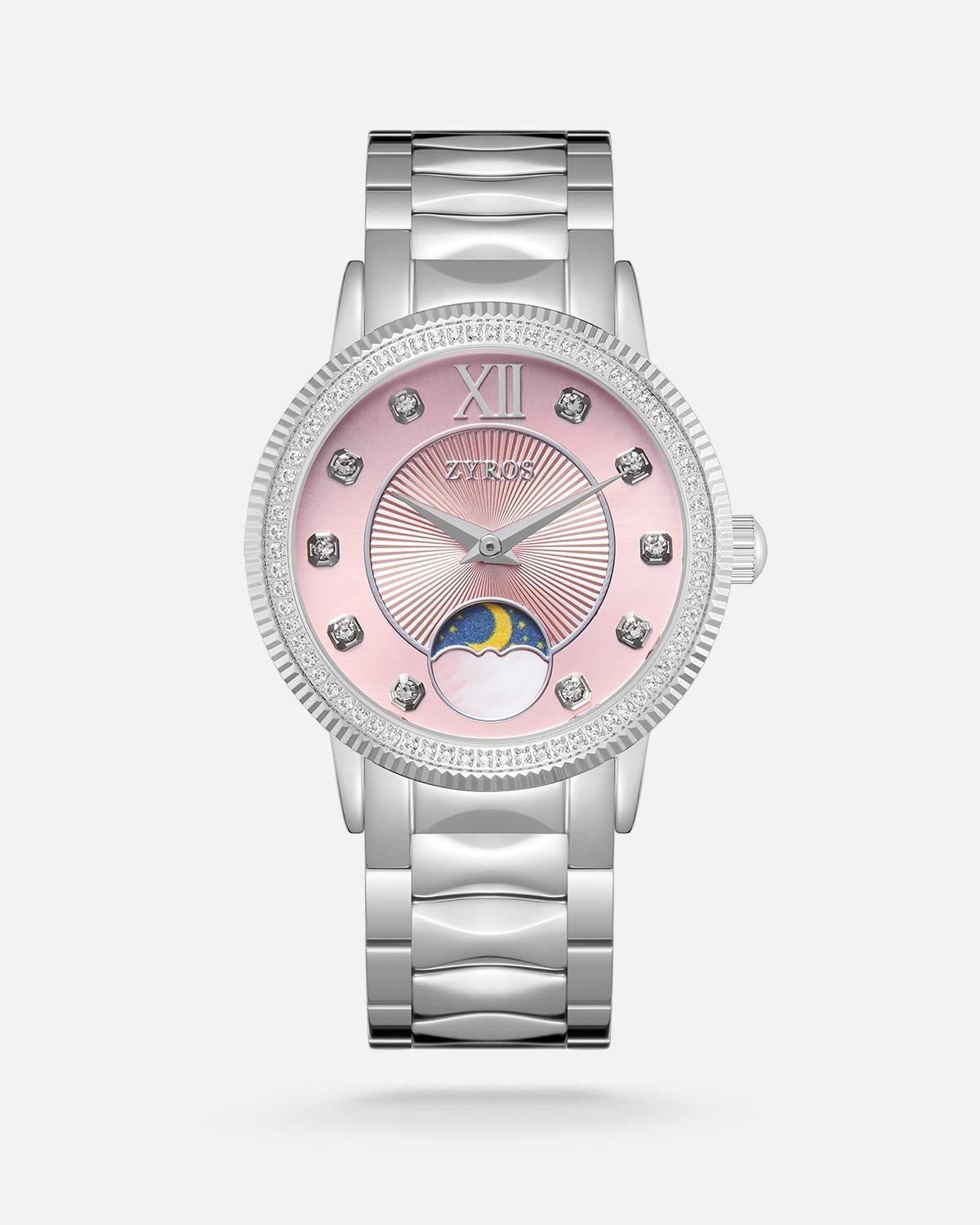 ZYROS Silver Çelik Kordon Kadın Saati 
