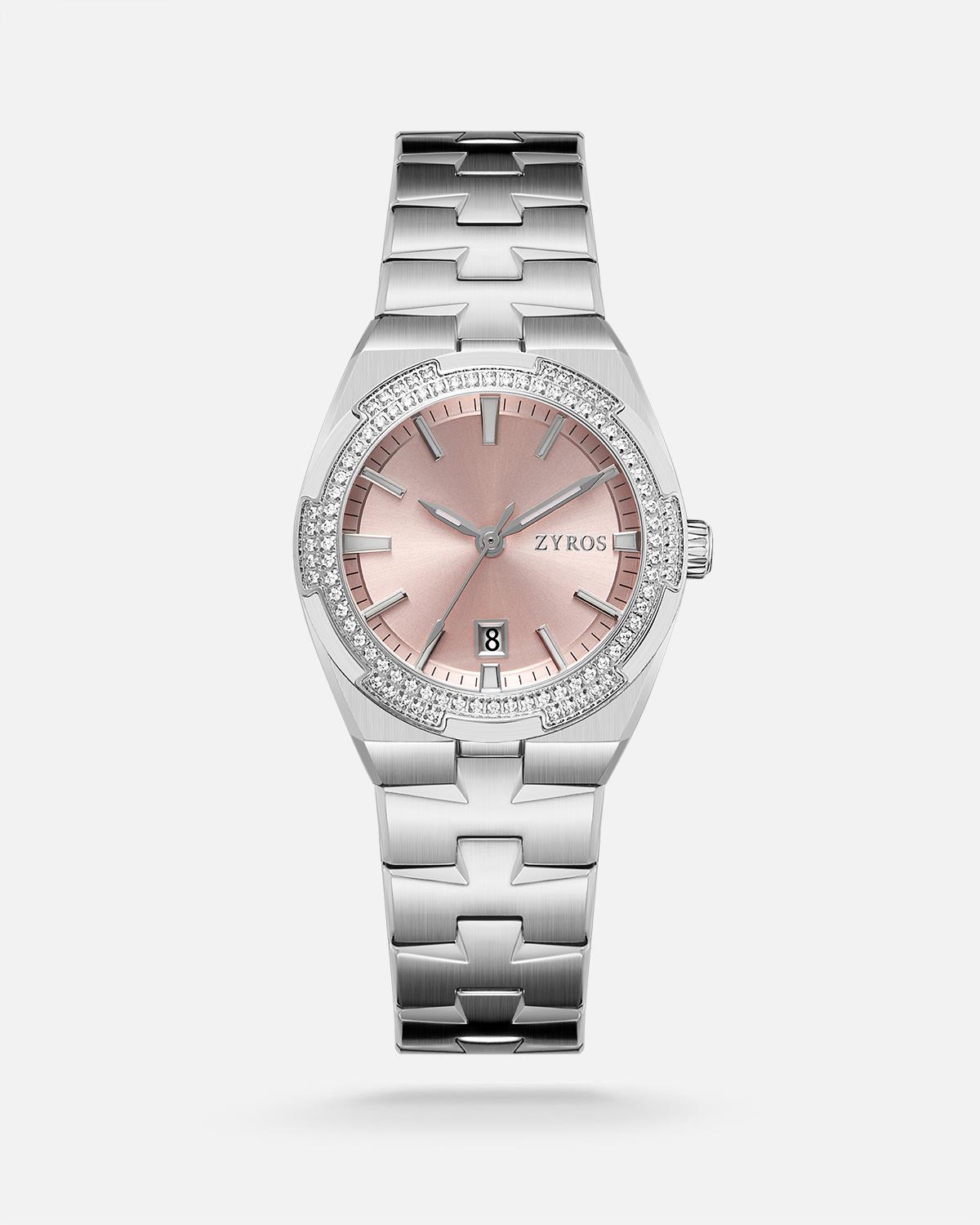 ZYROS Silver Çelik Kordon Kadın Saati