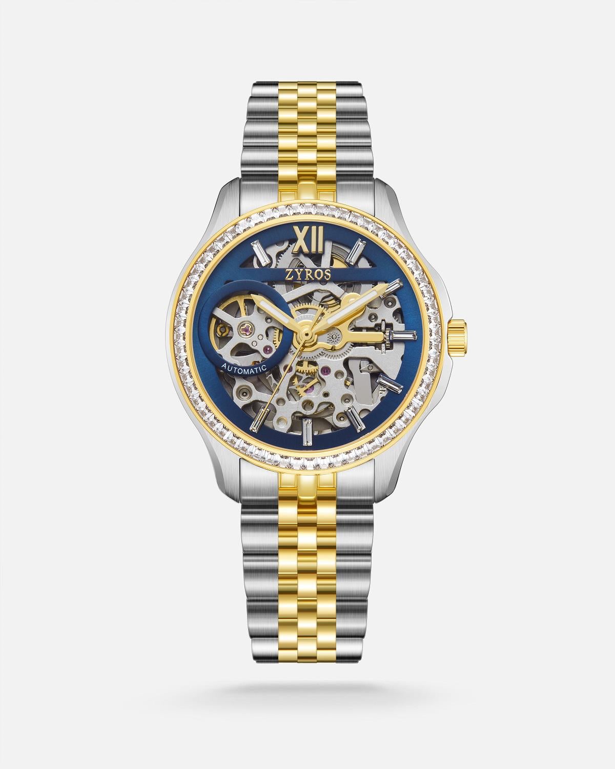 ZYROS Silver & gold Çelik Kordon Automatic Kadın Saati