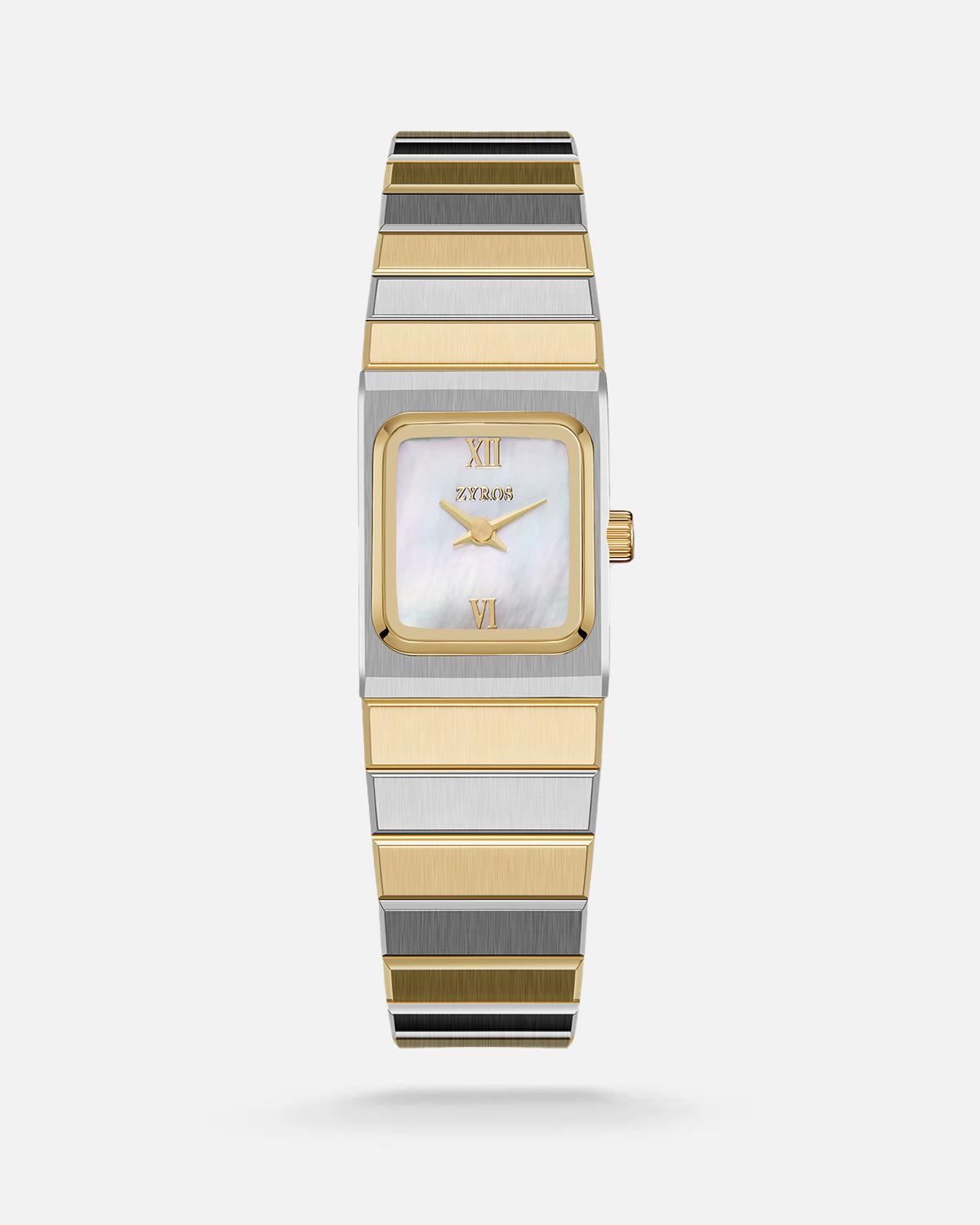 ZYROS Silver / Gold Çelik Kordon Kadın Saati