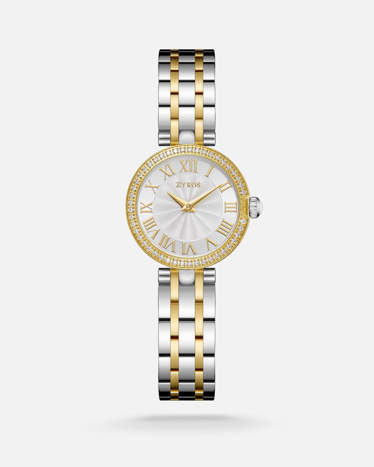 ZYROS Silver / Gold Çelik Kordon Kadın Saati