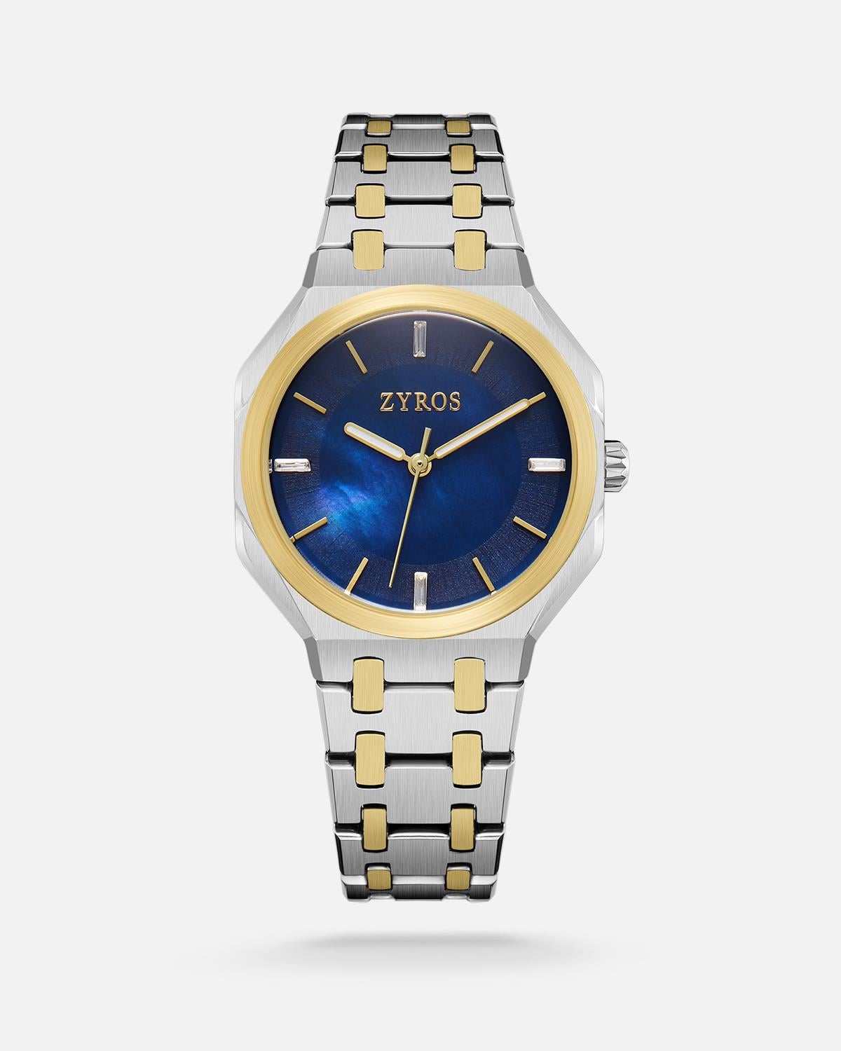 ZYROS Silver / Gold Çelik Kordon Kadın Saati 