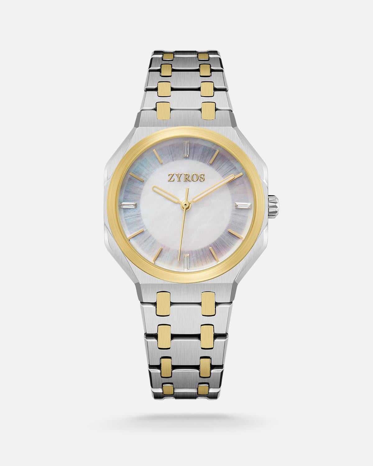 ZYROS Silver / Gold Çelik Kordon Kadın Saati 