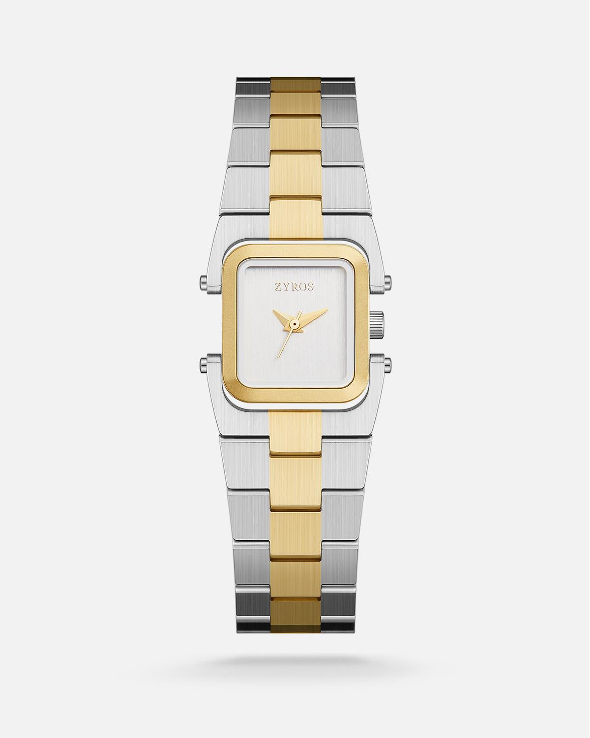 ZYROS Silver / Gold Çelik Kordon Kadın Saati