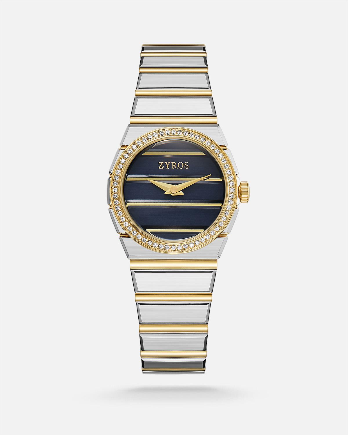 ZYROS Silver / Gold Çelik Kordon Kadın Saati