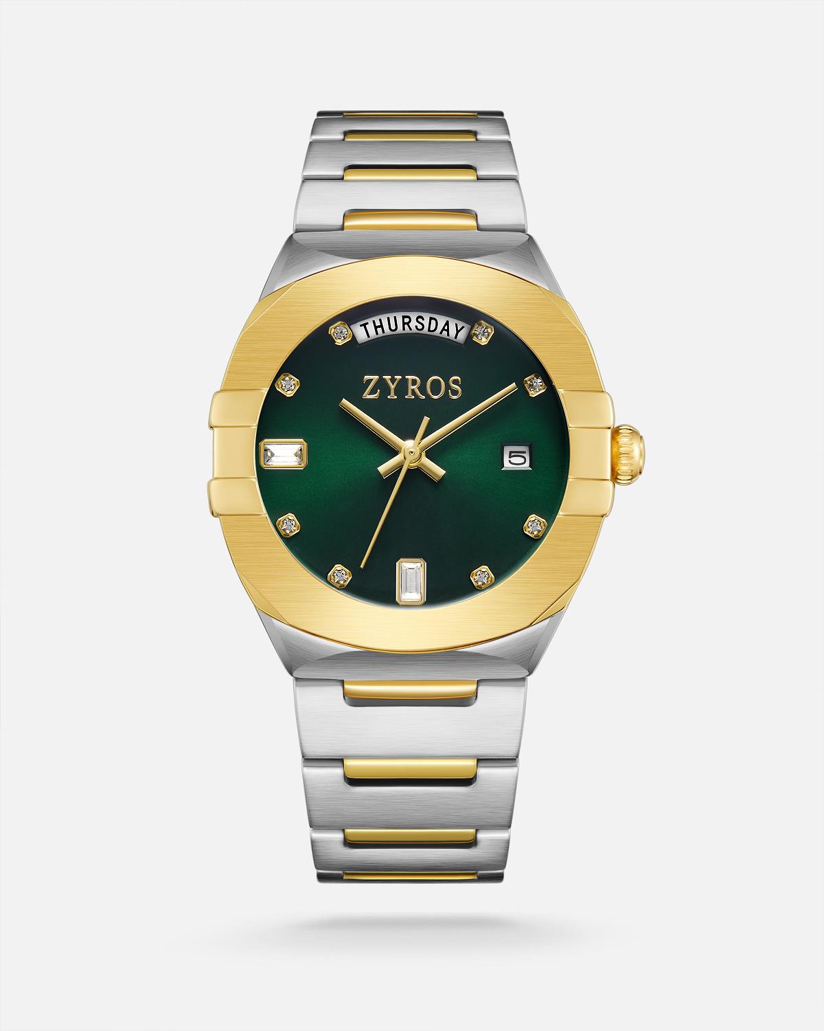 ZYROS Silver / Gold Çelik Kordon Kadın Saati 