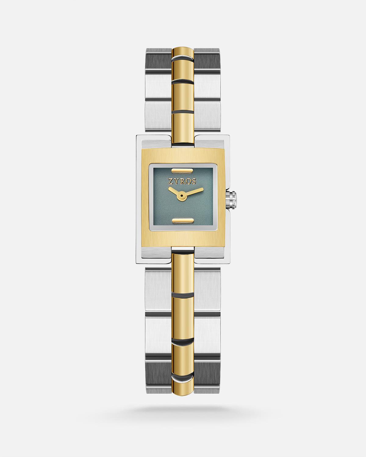 ZYROS Silver / Gold Çelik Kordon Kadın Saati