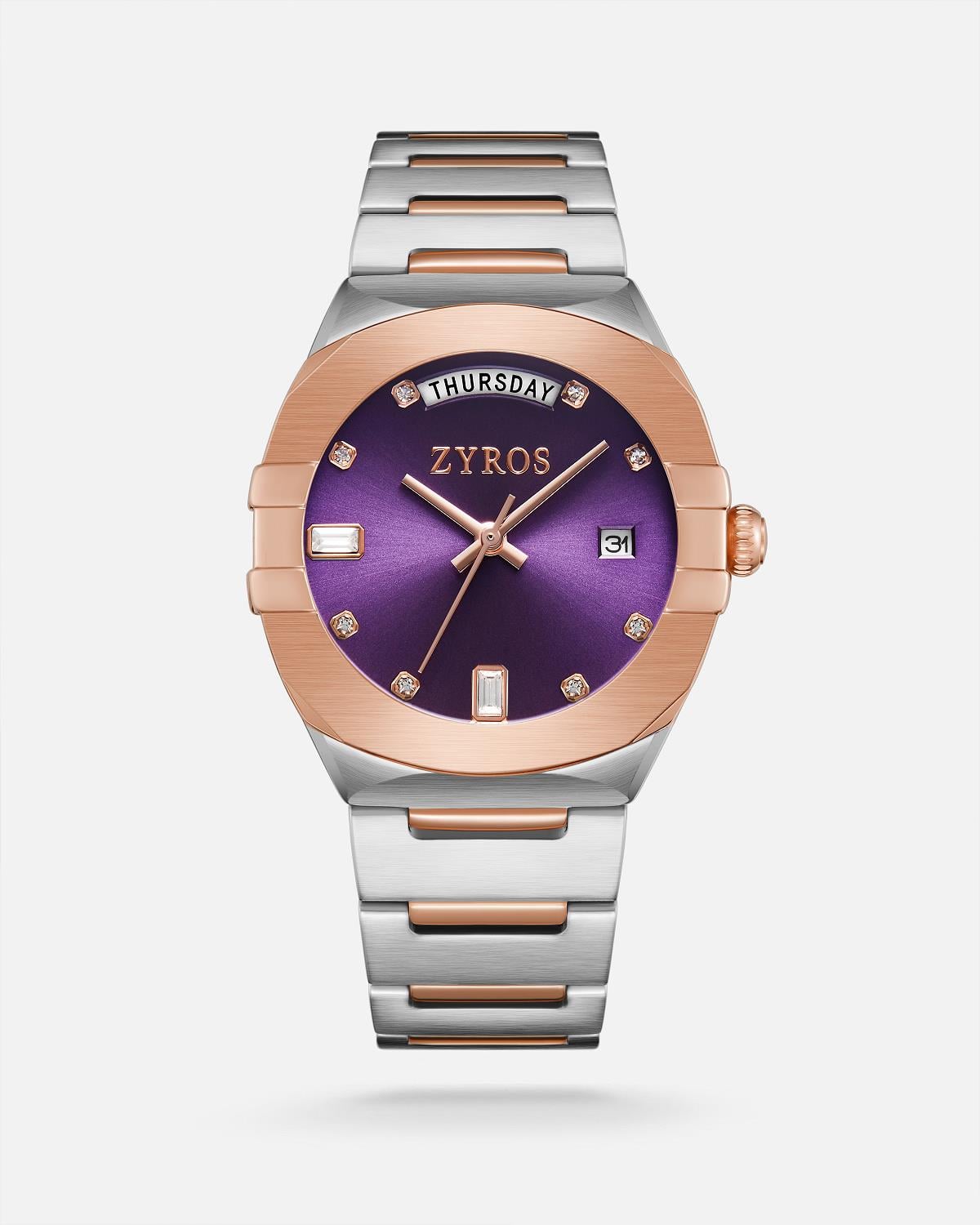 ZYROS Silver / Rose Çelik Kordon Kadın Saati 