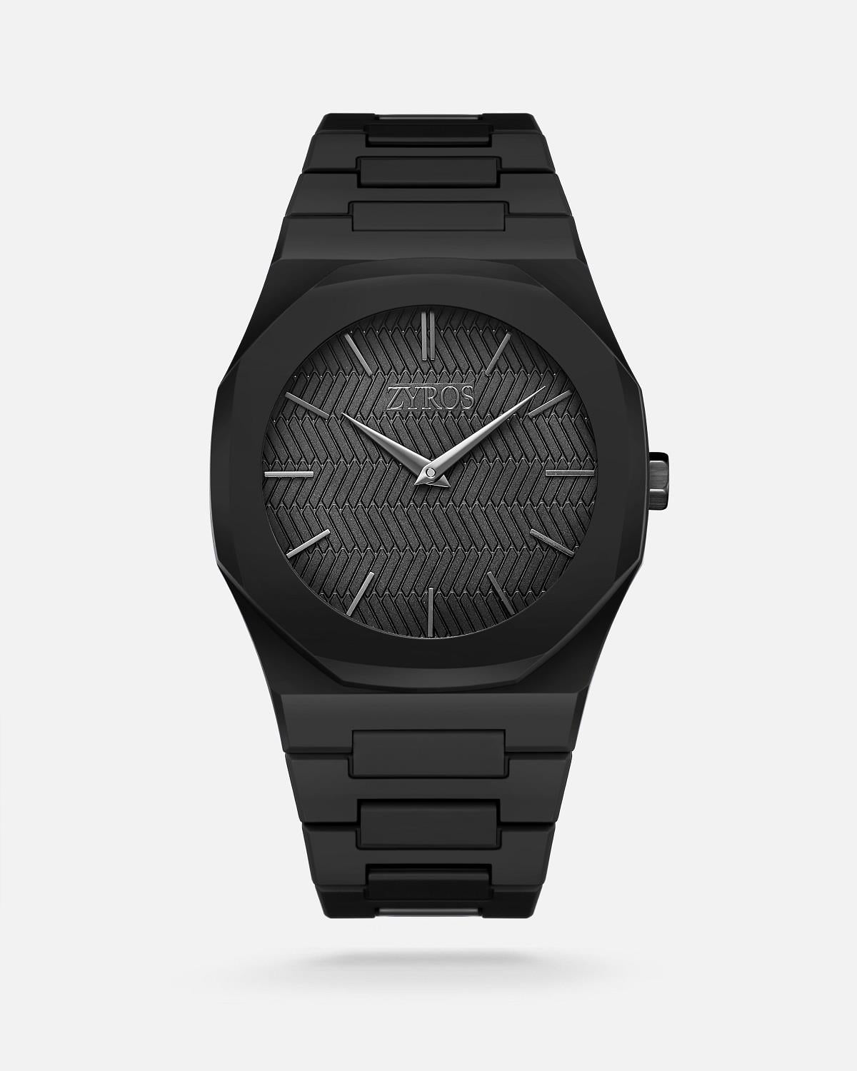 Zyros Siyah Carbon Kordon Erkek Kol Saati