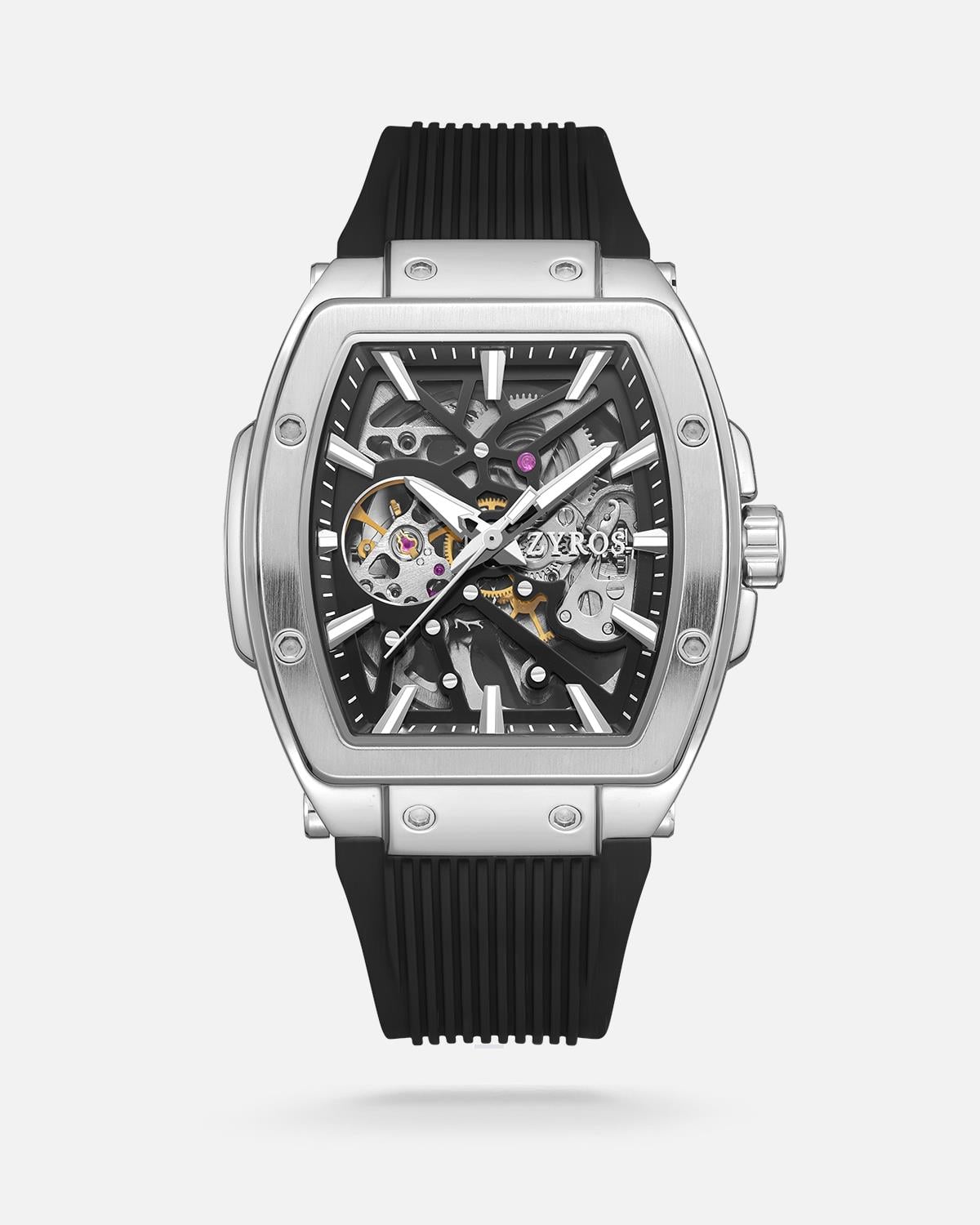 Zyros Siyah Silikon Kordon Automatic Erkek Kol Saati