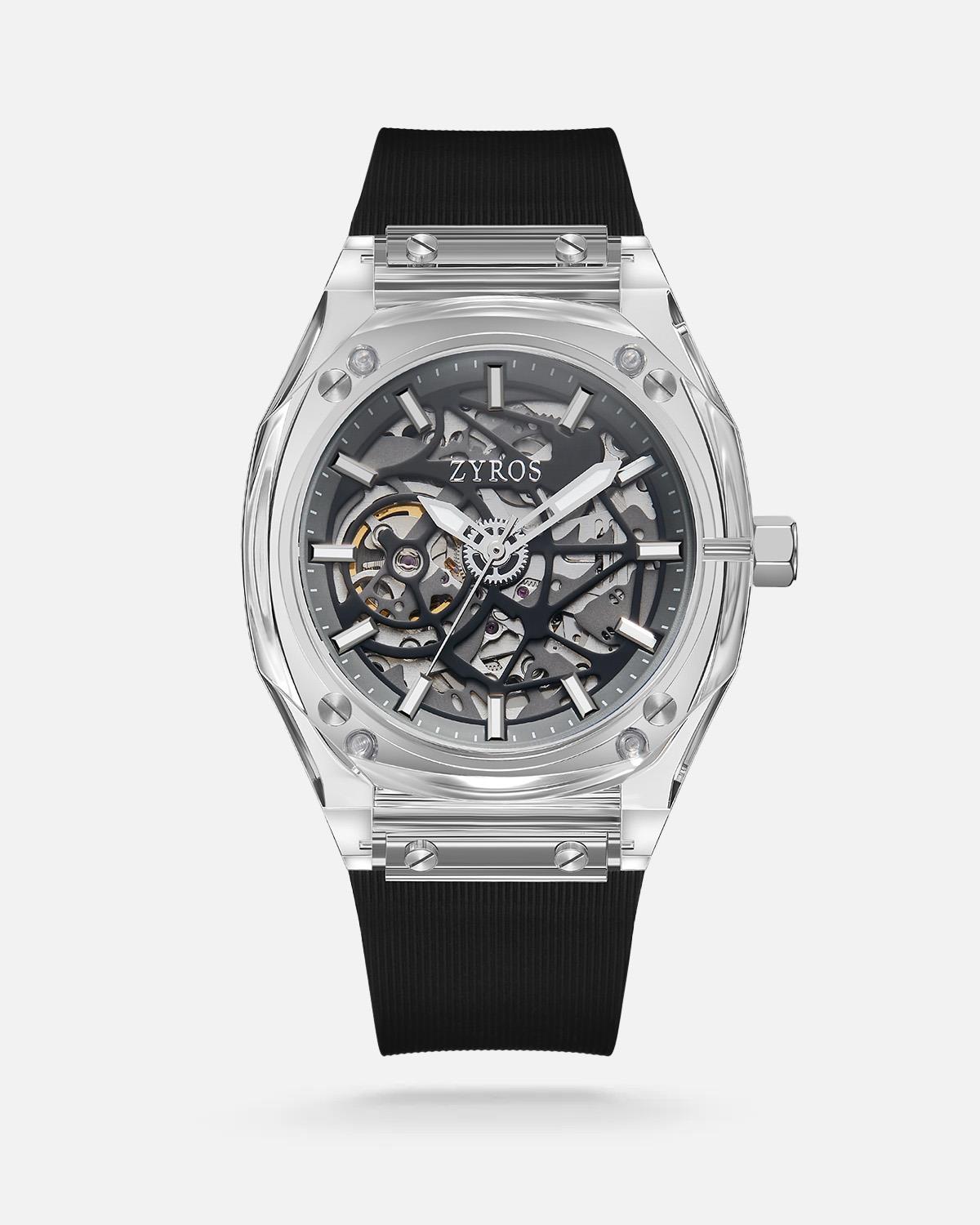 Zyros Siyah Silikon Kordon Automatic Erkek Kol Saati