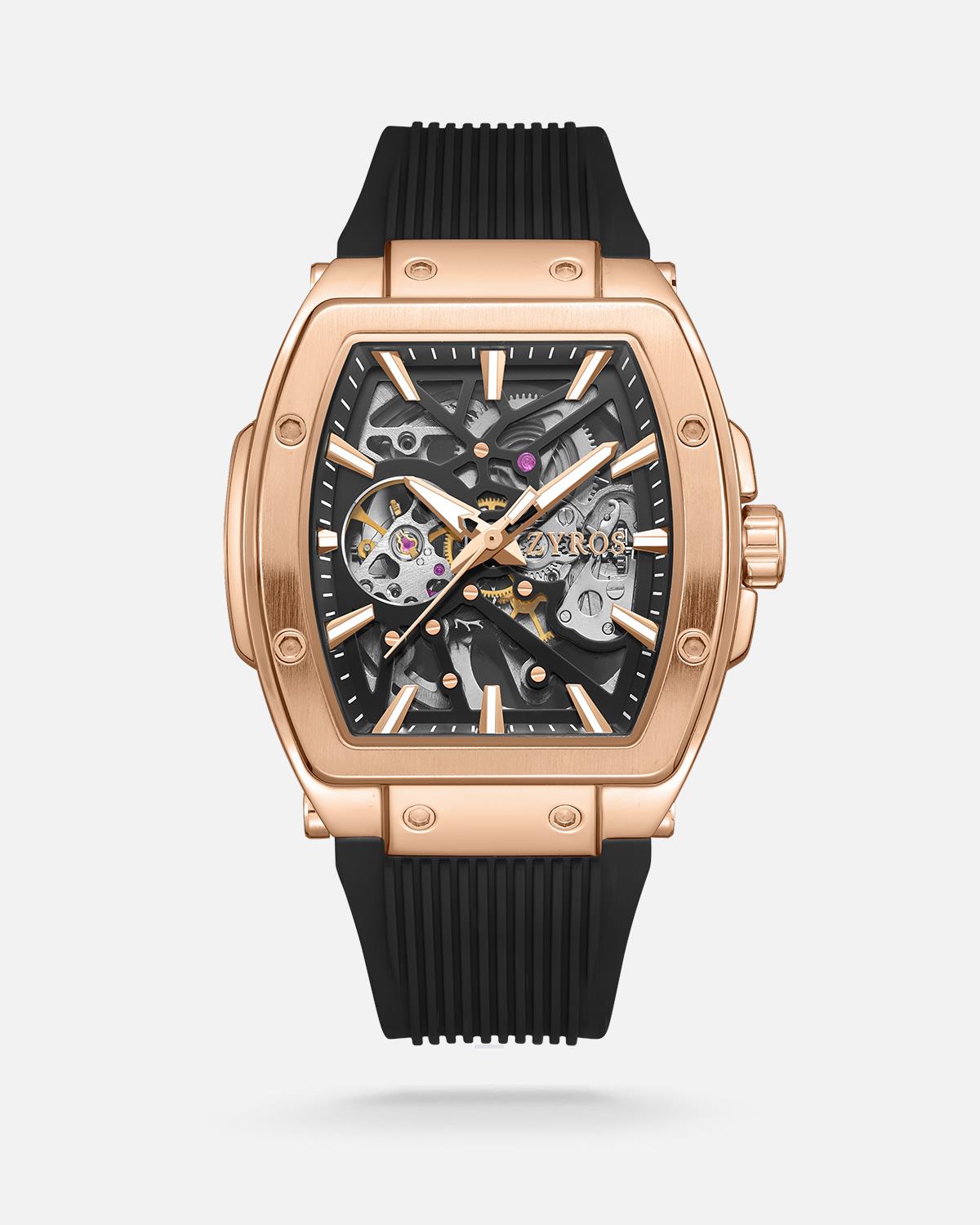 Zyros Siyah Silikon Kordon Automatic Erkek Kol Saati