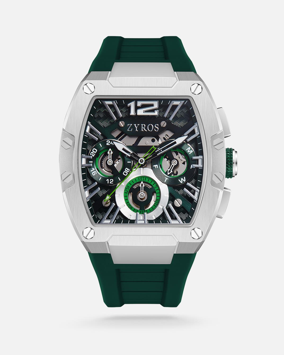 ZYROS Yeşil Silikon Kordon Exclusive Erkek Saati 