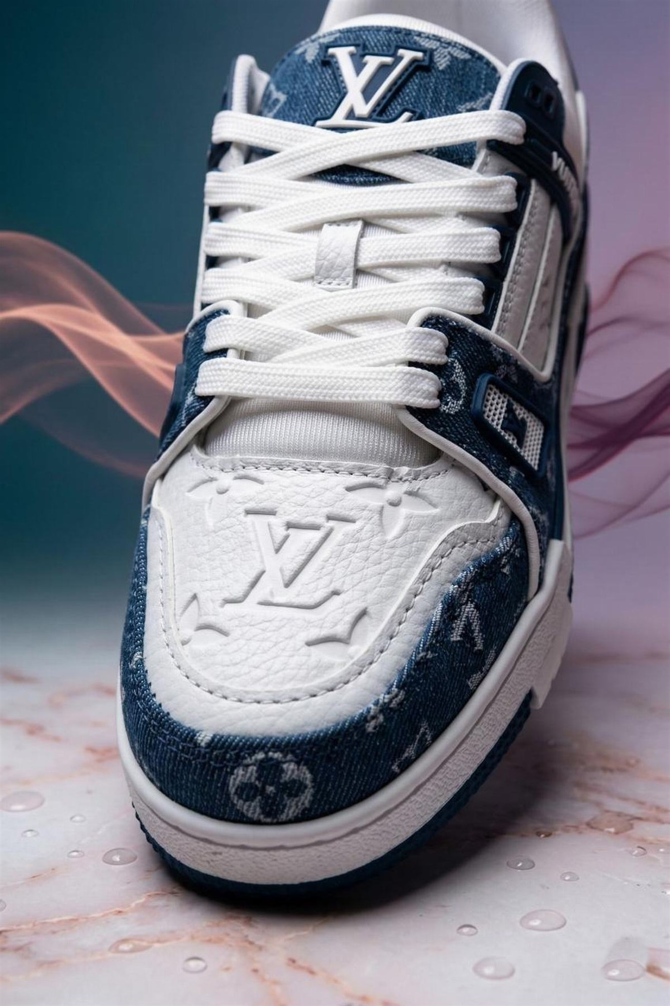 Lacivert Beyaz Unisex Spor Ayakkabı