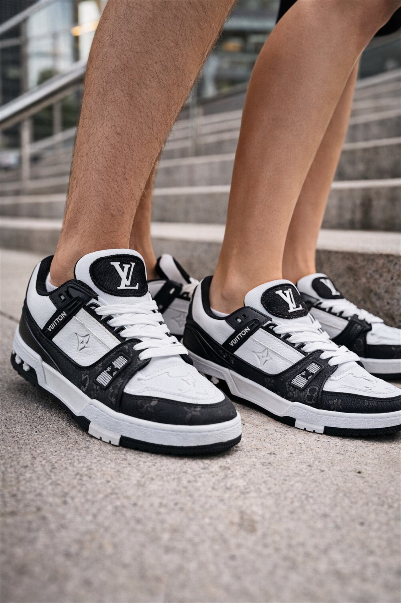 Siyah Beyaz Unisex Spor Ayakkabı