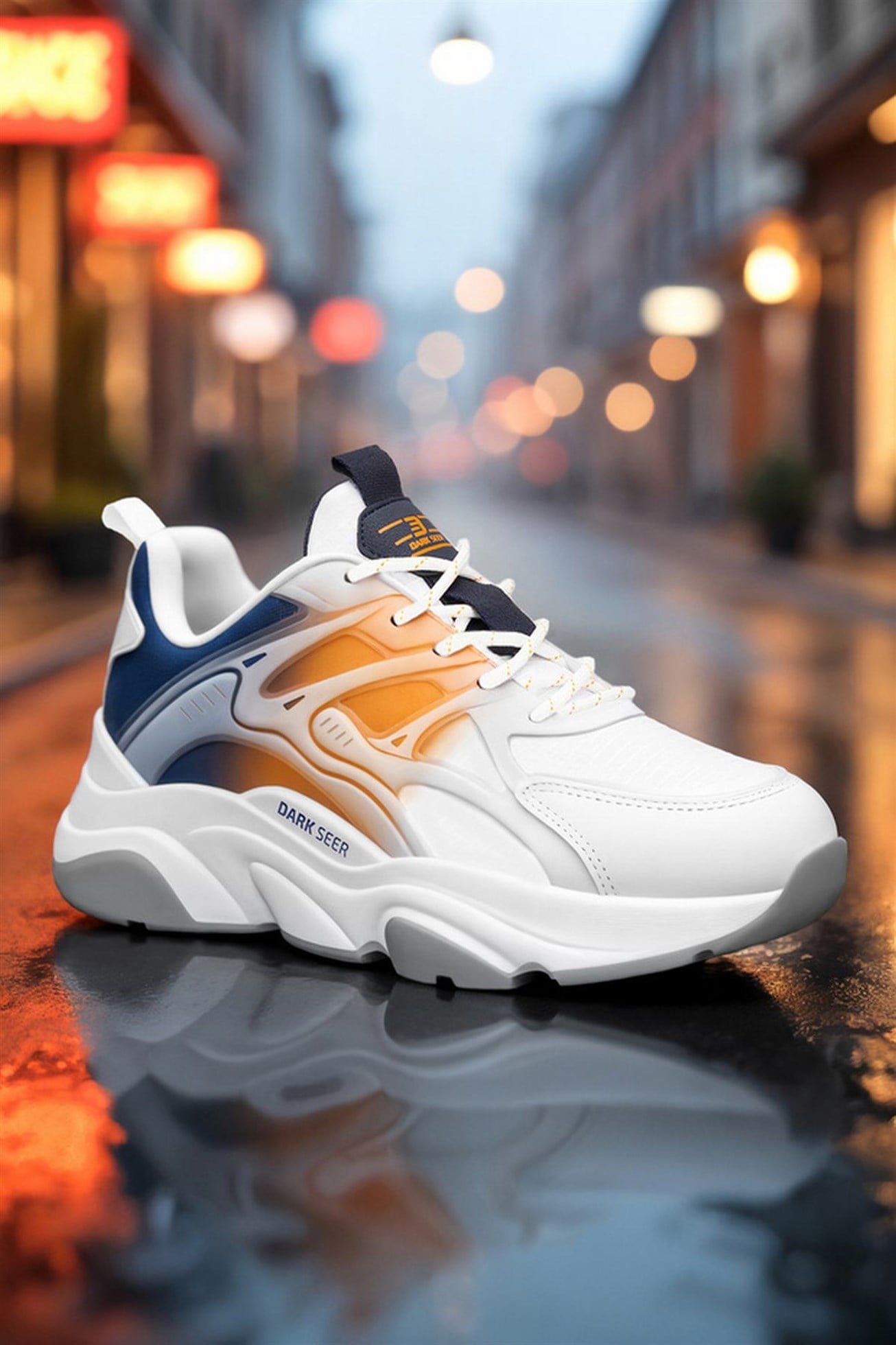 Turuncu Beyaz Unisex Spor Ayakkabı