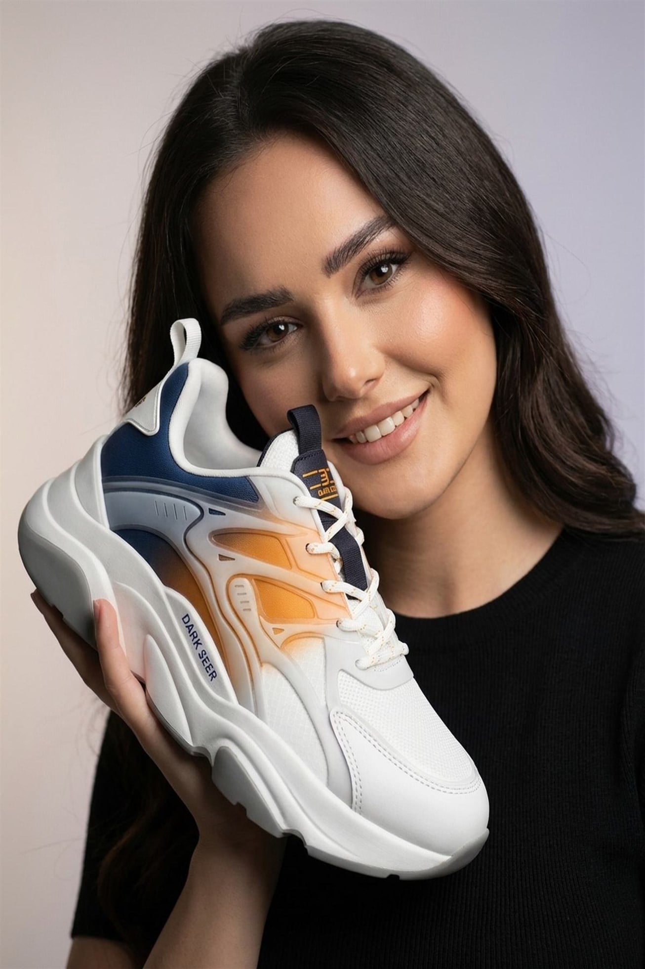 Turuncu Beyaz Unisex Spor Ayakkabı