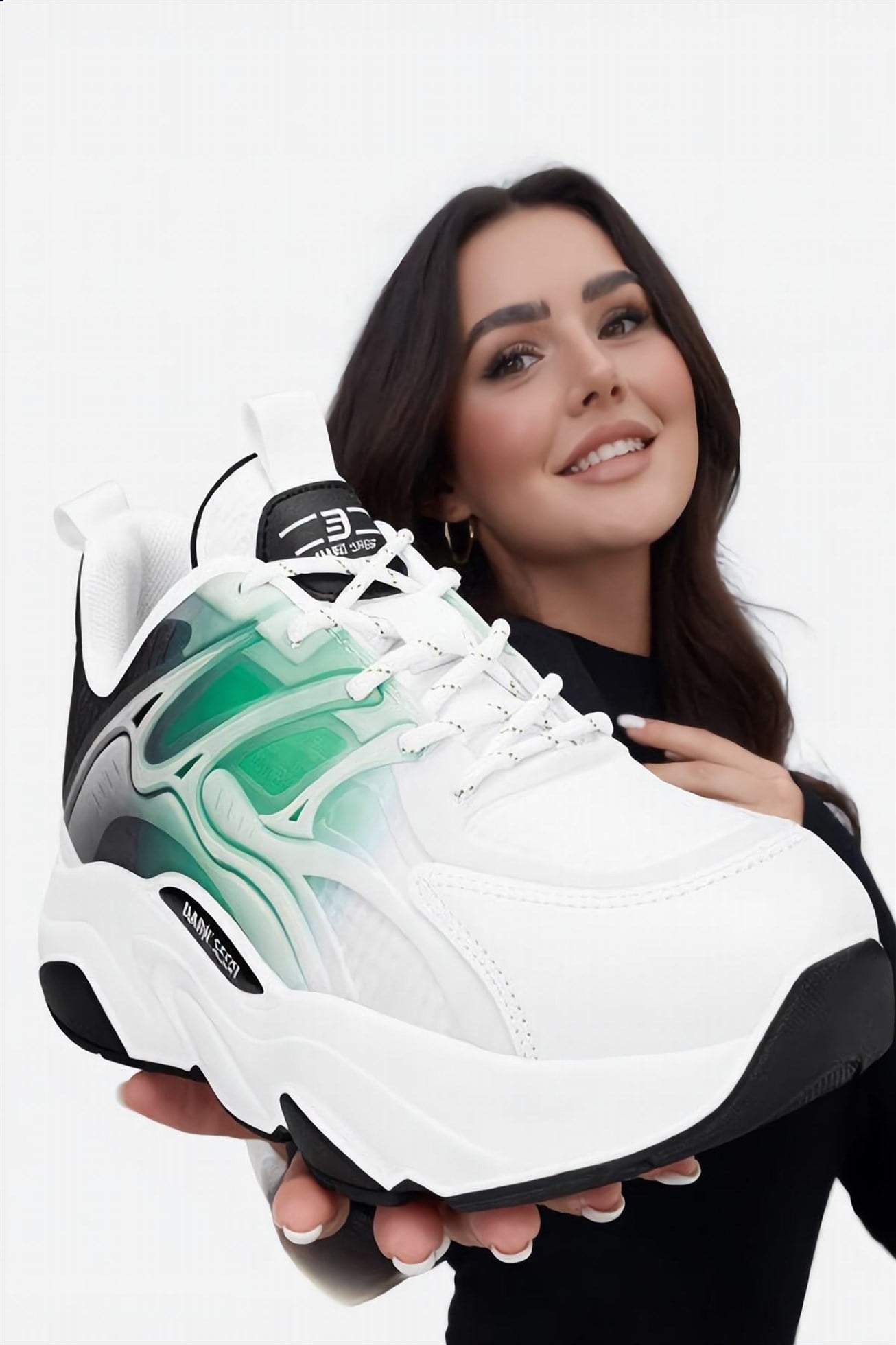 Yeşil Beyaz Unisex Spor Ayakkabı