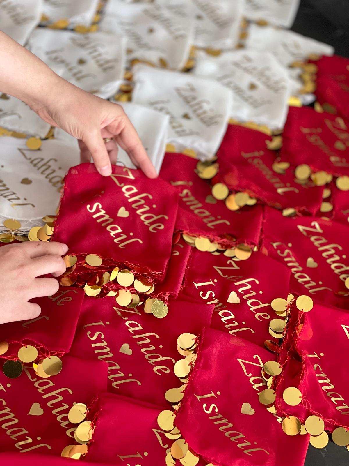 10 ADET İSİM BASKILI MENDİL 