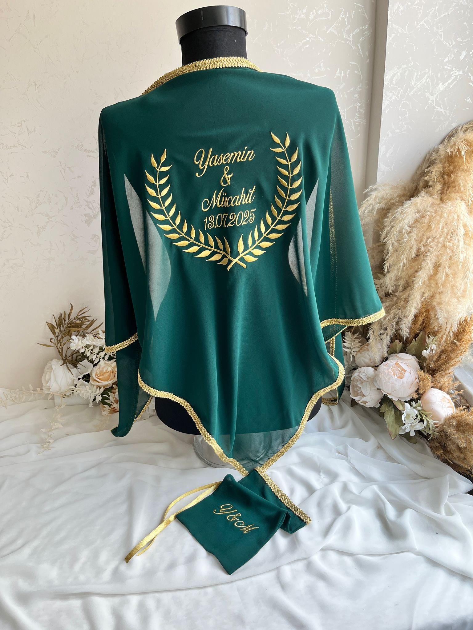 Nakışlı damat örtüsü & eldiveni