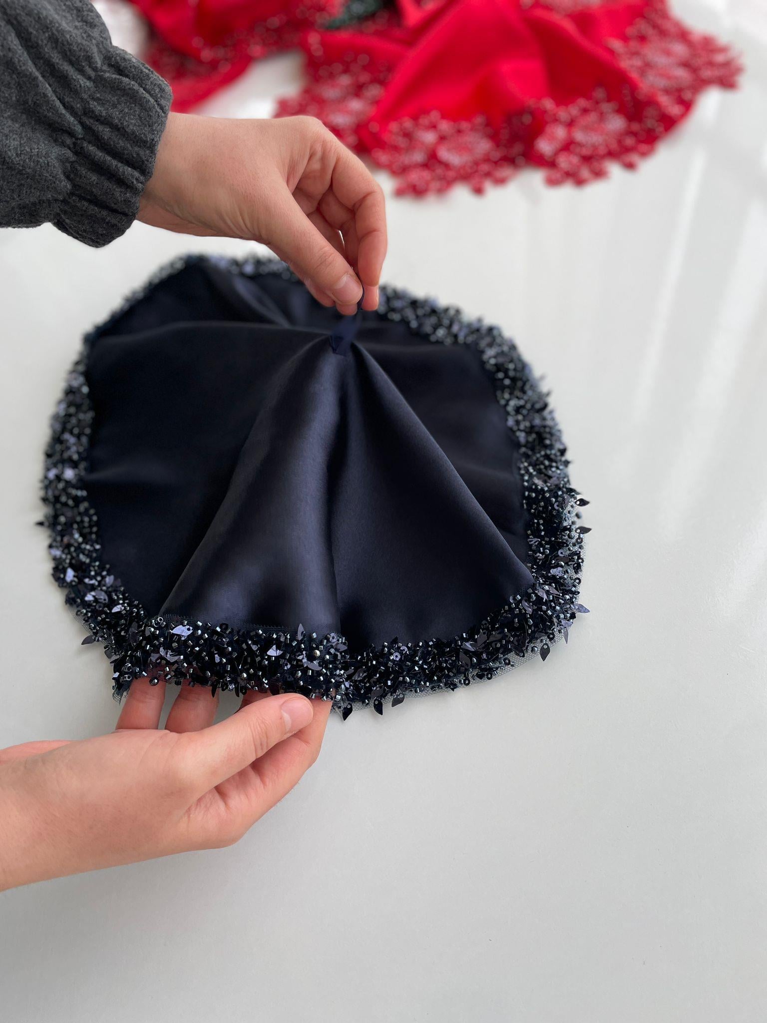 SHİNY GELİN MENDİLİ LACİVERT