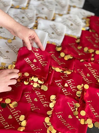 10 ADET İSİM BASKILI MENDİL 