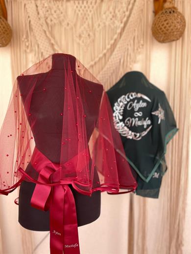 BİYELİ İNCİLİ DUVAK VE BASKILI DAMAT ÖRTÜSÜ