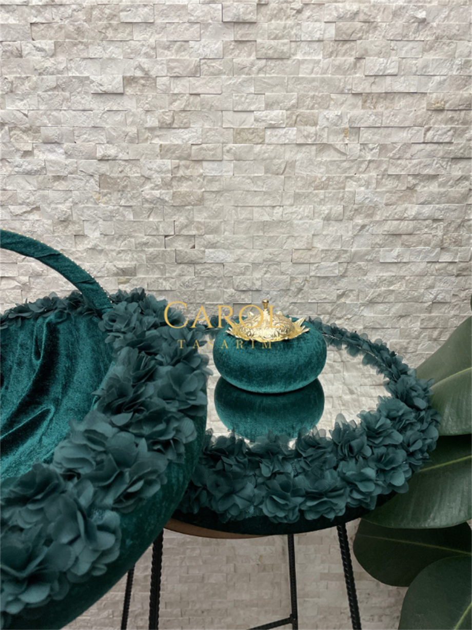 AYNALI TEPSİ SEPET SETİ YEŞİL