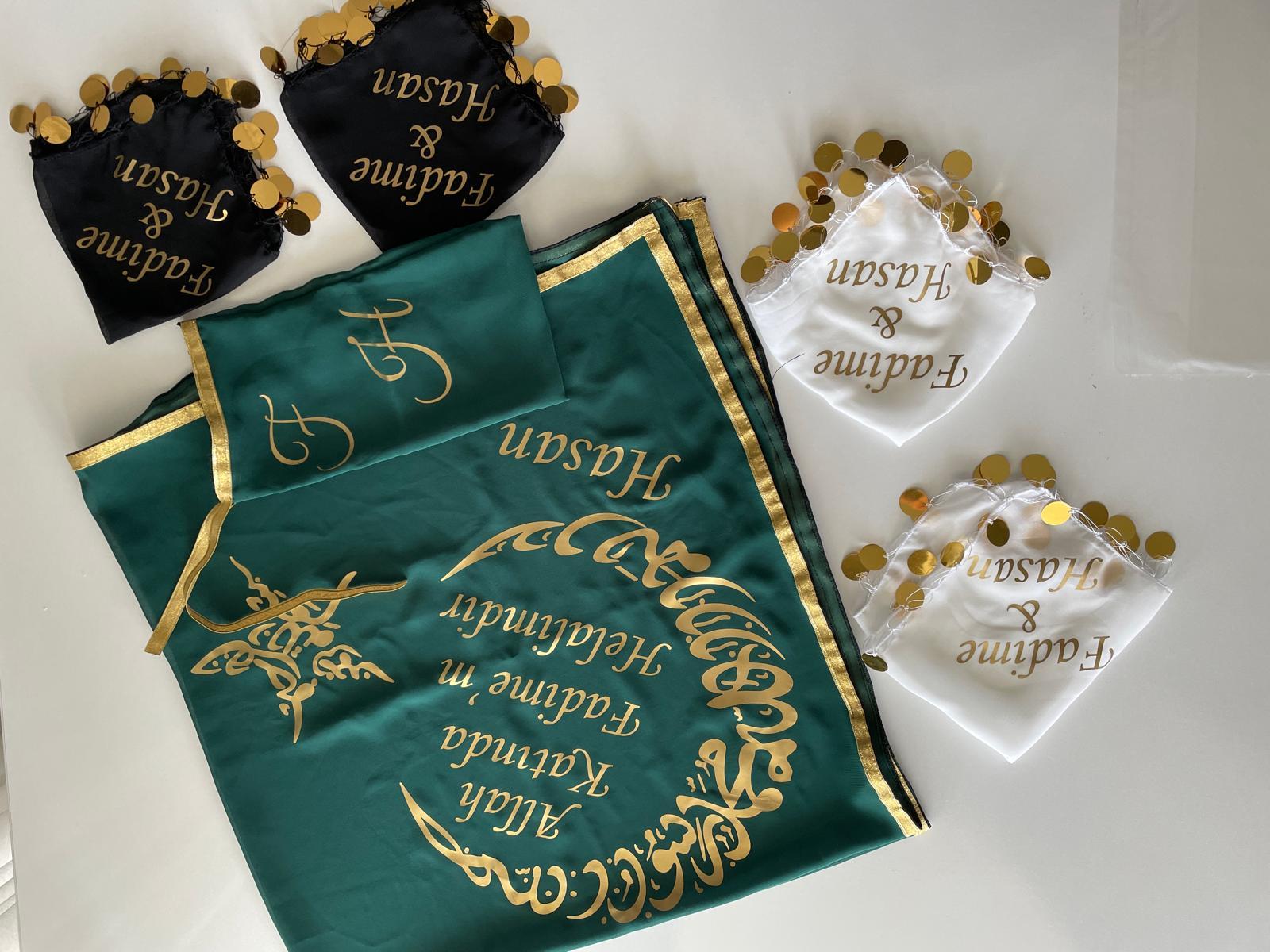 BASKILI DAMAT ÖRTÜSÜ 4 ADET İSİMLİ MENDİL