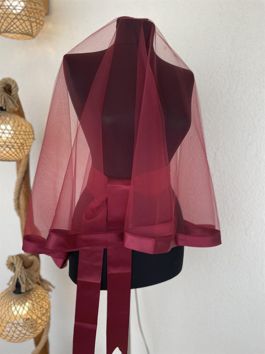 KALIN BİYELİ BORDO DUVAK 