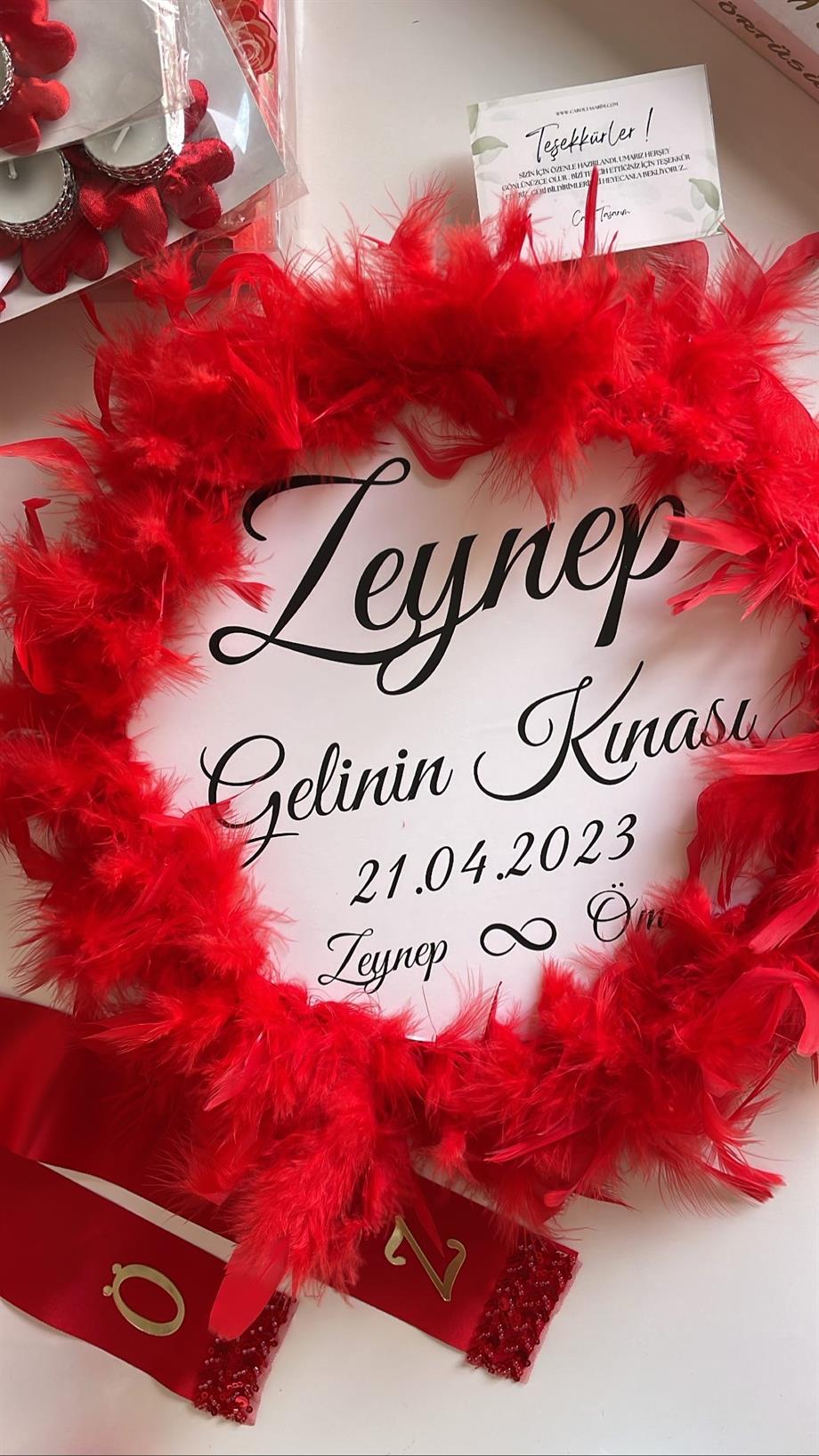 KIRMIZI OTRİŞLİ GELİN TEFİ