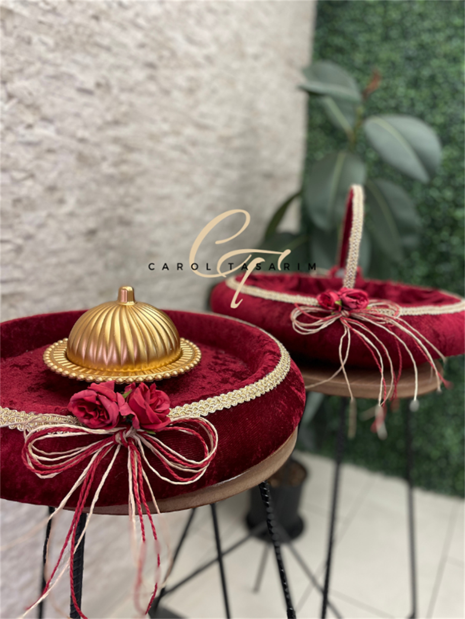 SOFT TEPSİ SEPET SETİ BORDO 