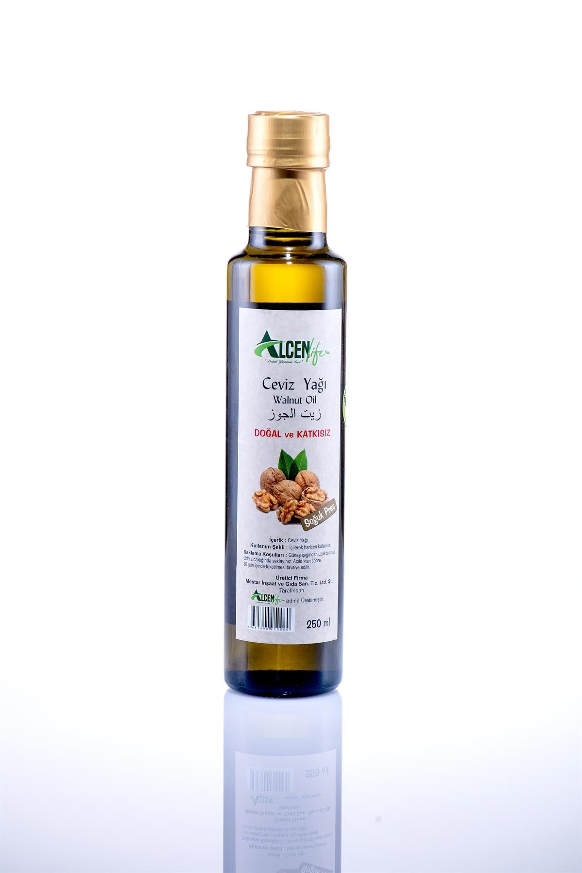 Alcenlife Doğal Soğuk Sıkım Ceviz Yağı 250 Ml.