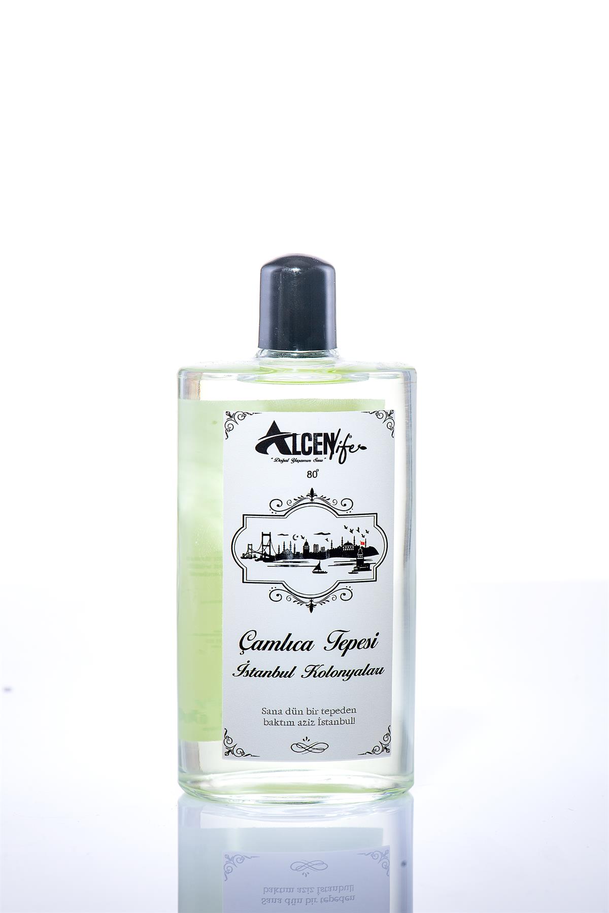Alcenlife Cam Şişe Doğal İstanbul Kolonyası (Çamlıca Tepesi) 250 ML.
