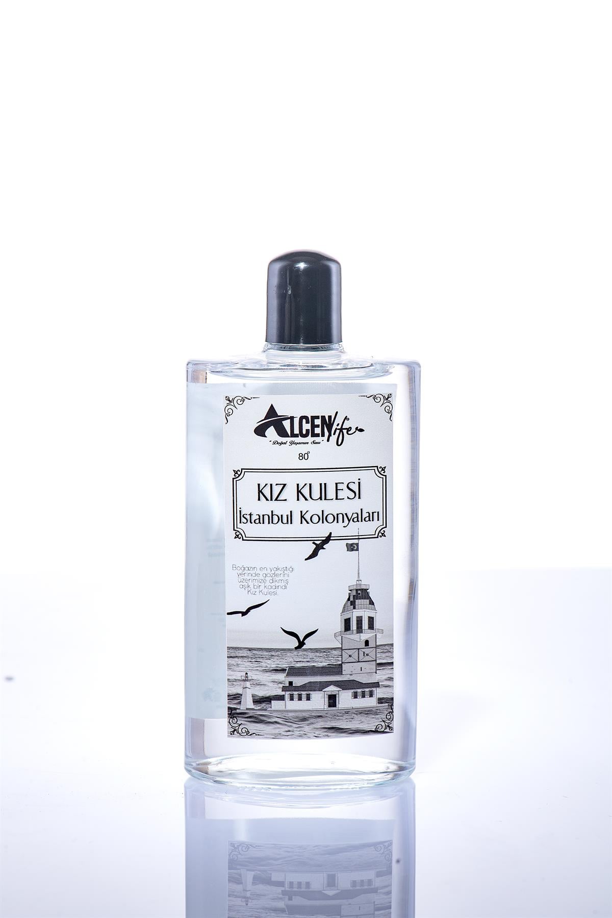 Alcenlife Cam Şişe Doğal İstanbul Kolonyası (Kız Kulesi) 250 ML.