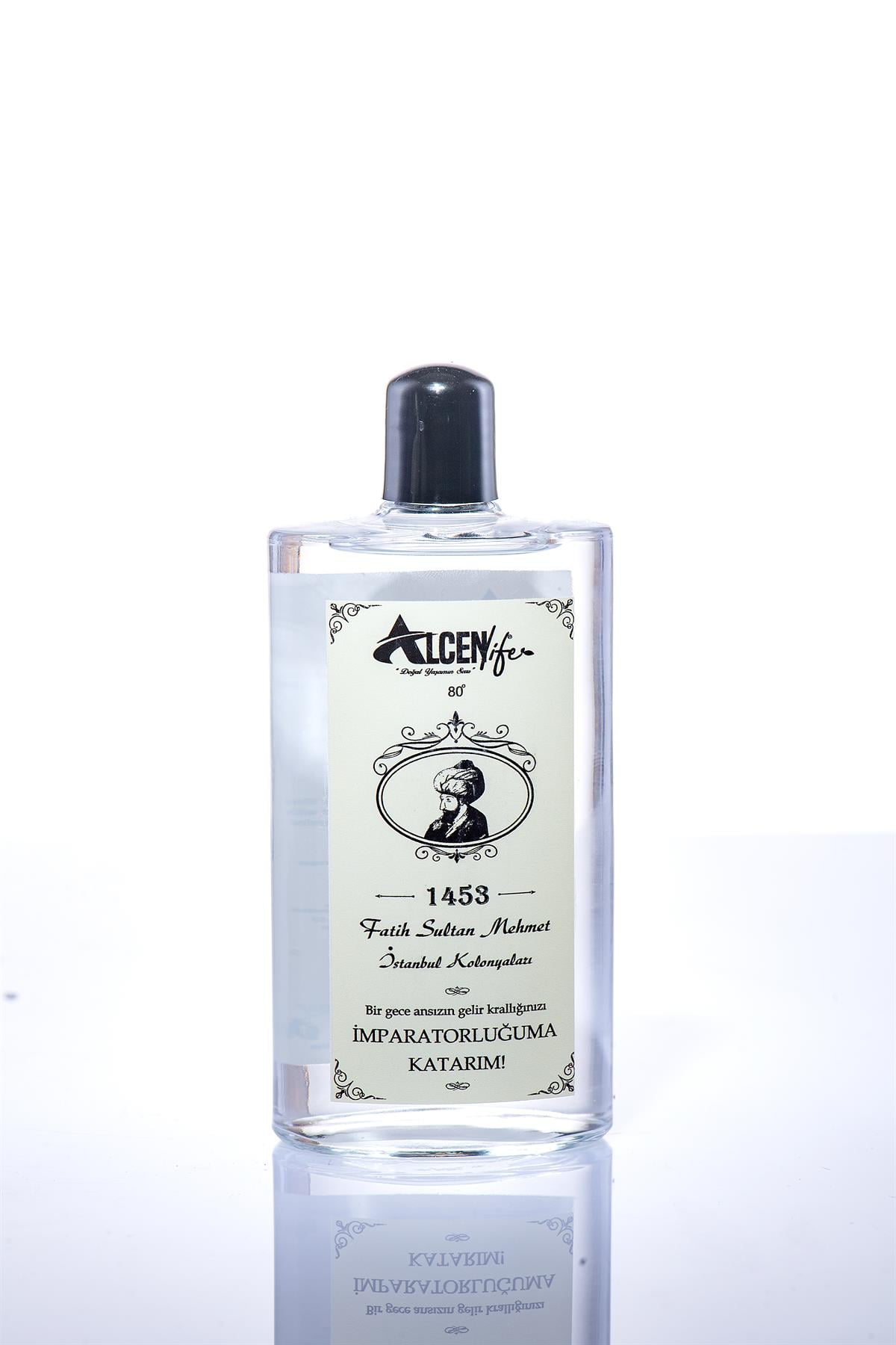 Alcenlife Doğal Cam Şişe İstanbul Kolonyası (Fatih Sultan Mehmet 1453) 250 ML.