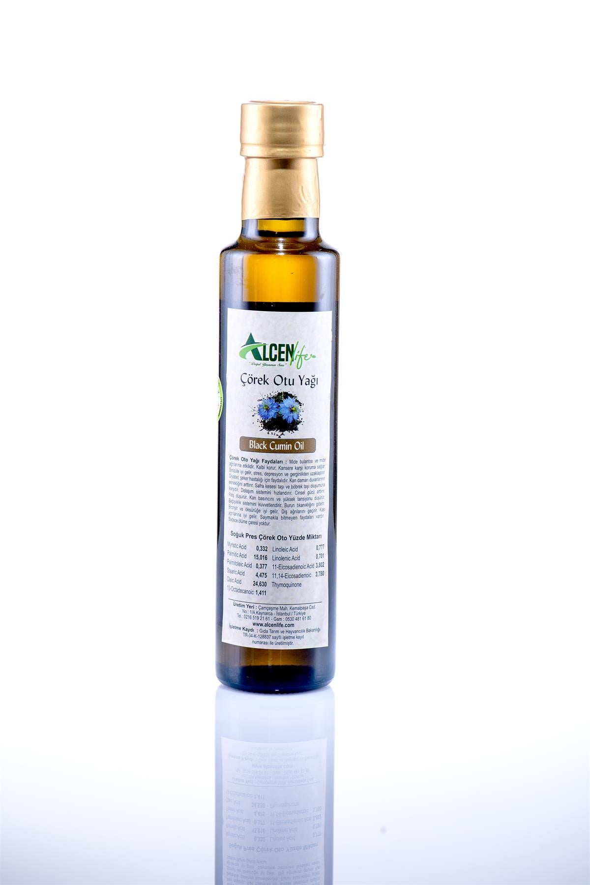 Alcenlife Doğal Soğuk Sıkım Çrekotu Yağı 250 Ml.