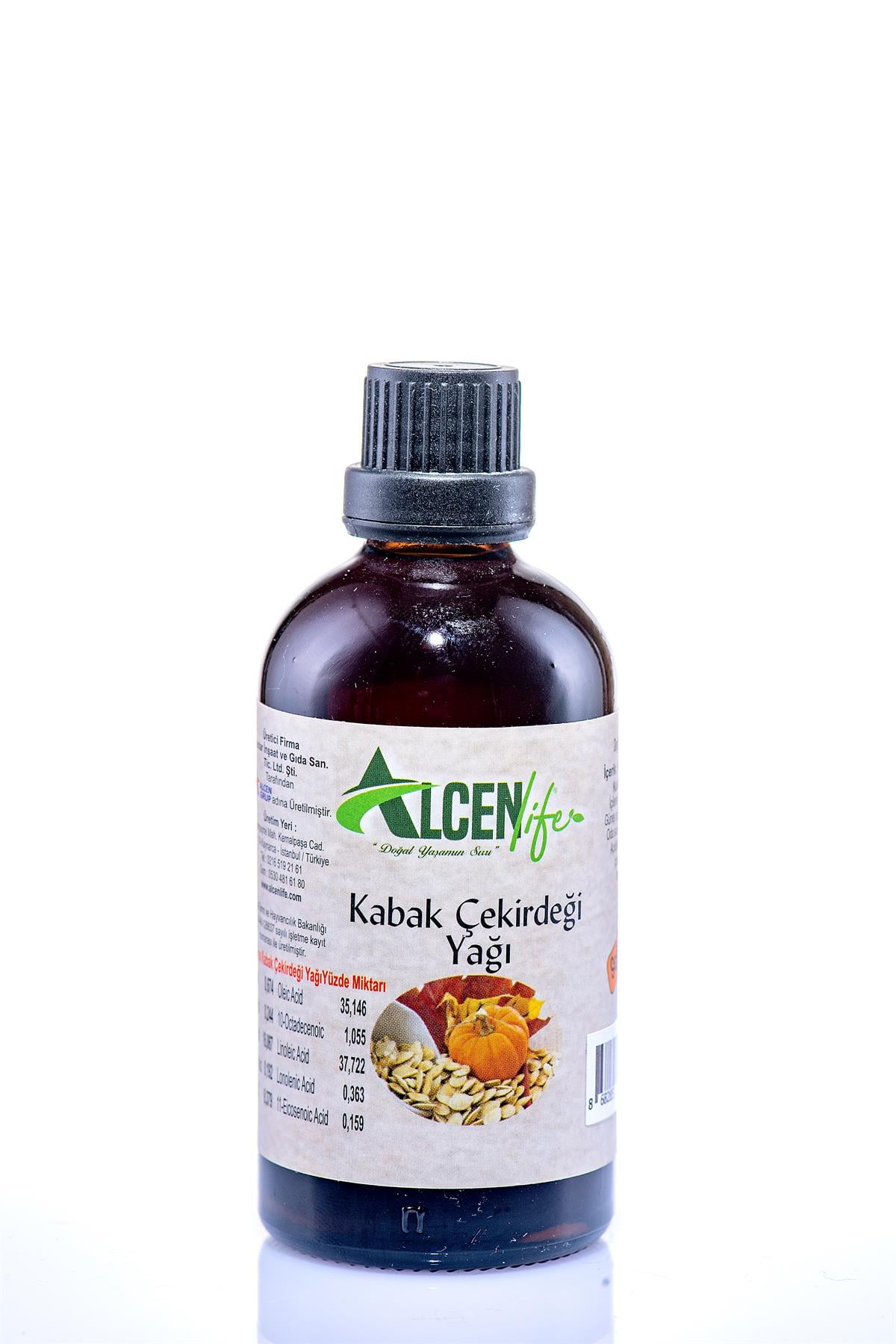 Alcenlife Kabak Çekirdeği Yağı 100 ML. Doğal Soğuk Sıkım