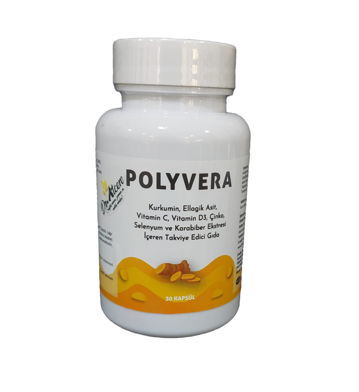 Dr.Alcen Polyvera Curcumin , Karabiber (30 Kapsül)